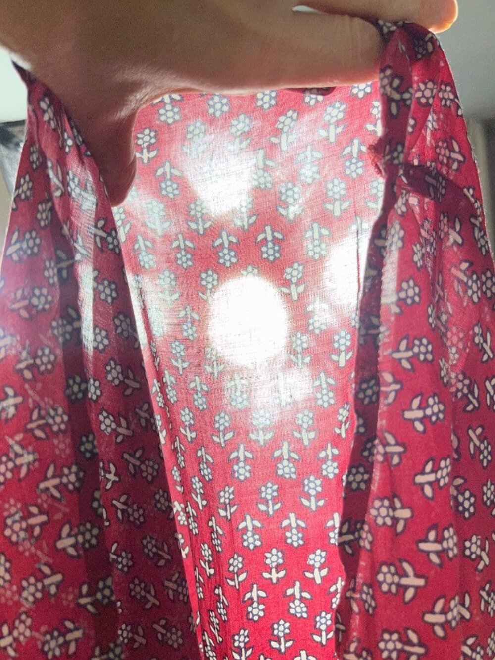 Lucky Brand Petaluna Peasant Top Indie Floral Boho Ethereal Lightweight Women XS - Picture 7 of 9